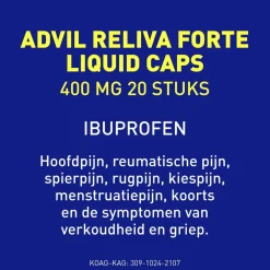 Clearance Advil Reliva Forte 400mg Liquid-Caps