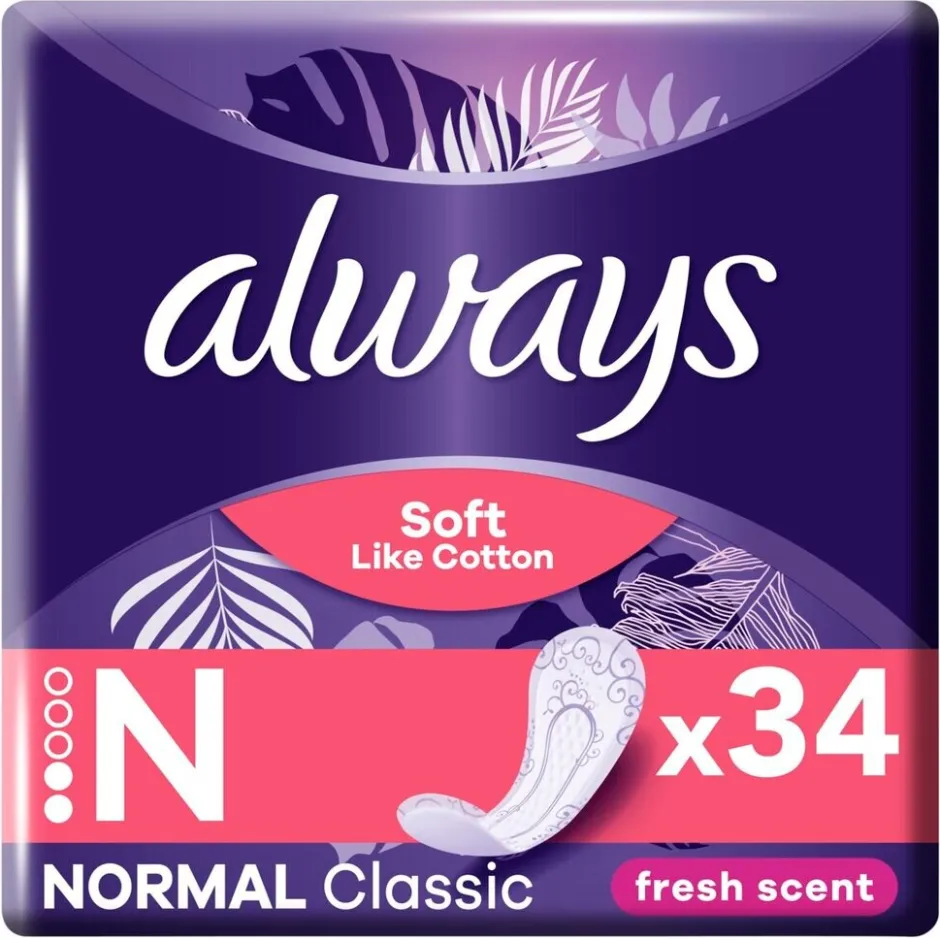 Always Dailies Soft Like Cotton Normal Fresh Inlegkruisjes