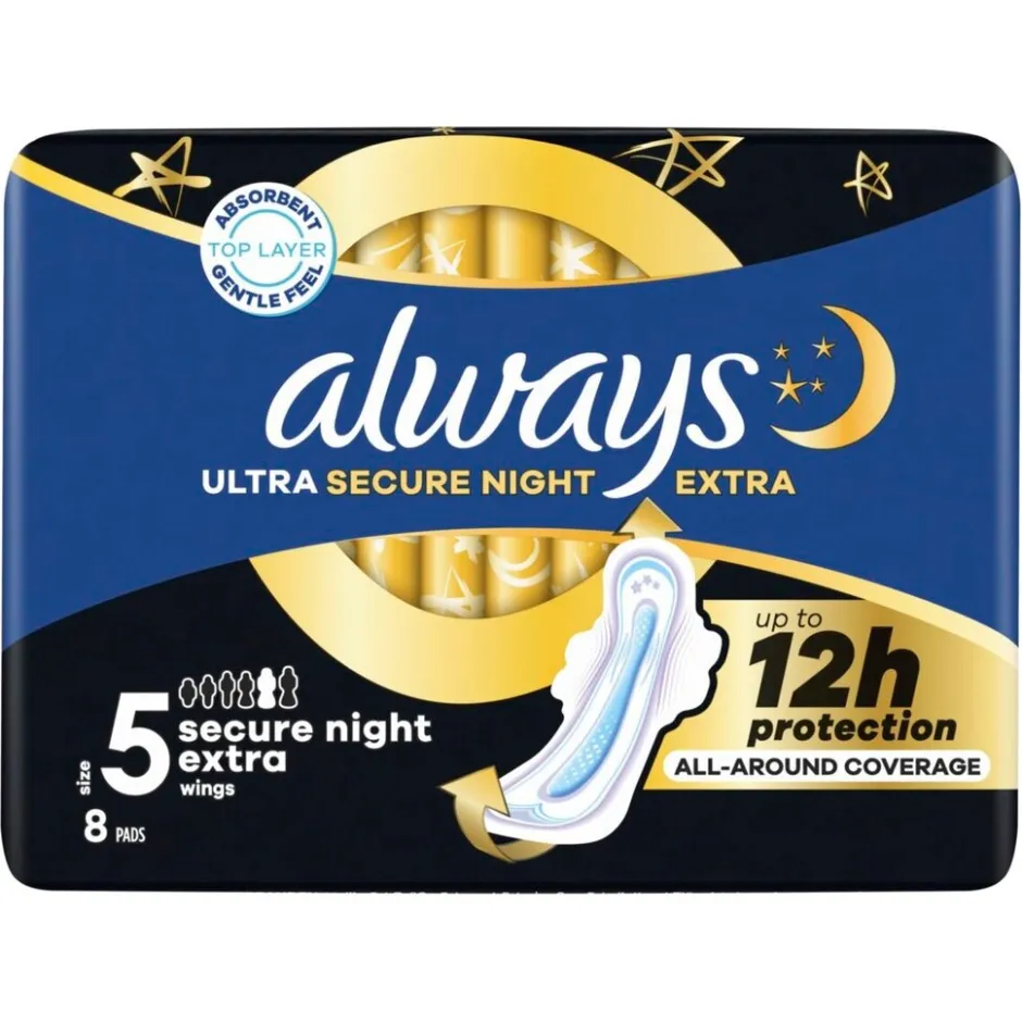 New Always Ultra Secure Night Extra Maandverband