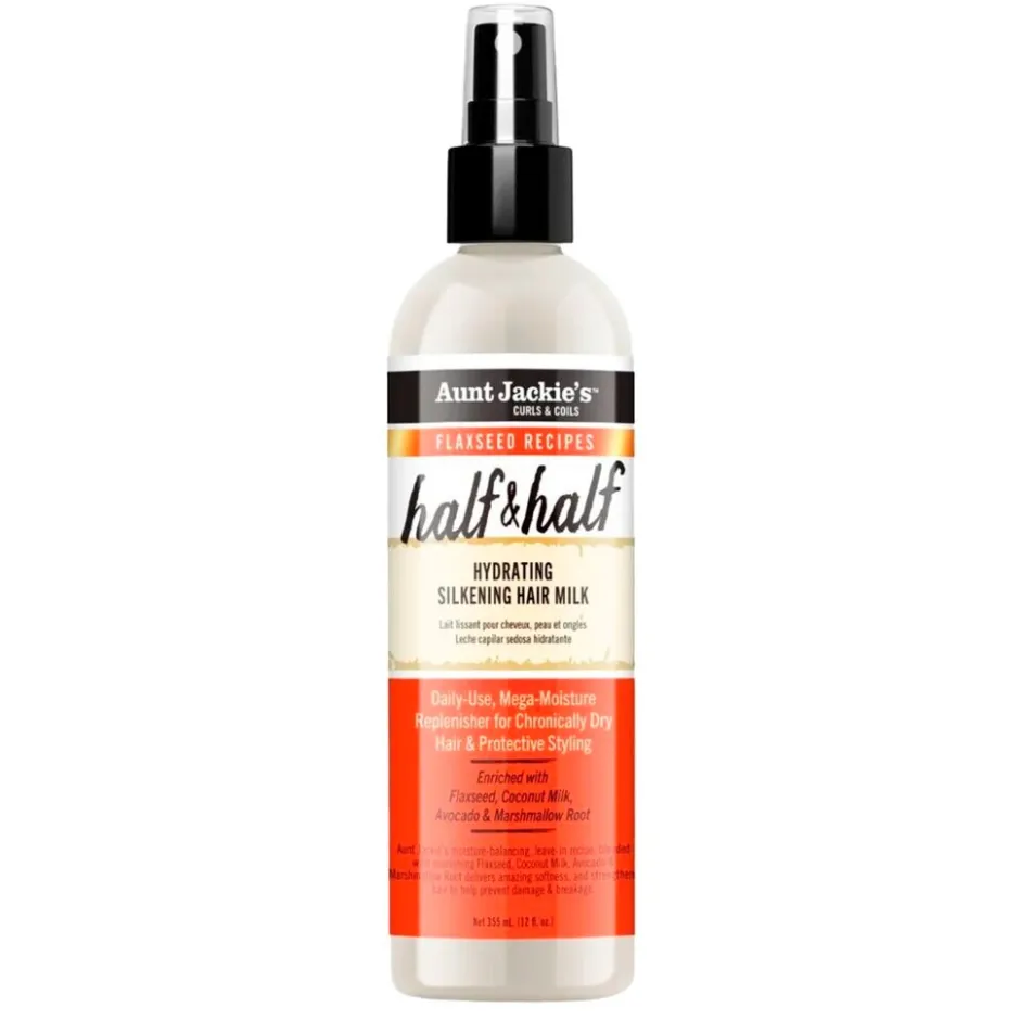 Outlet Aunt Jackie's Curls & Coils Flaxseed Recipes Half & Half Hydrating Silkening Hair Milk