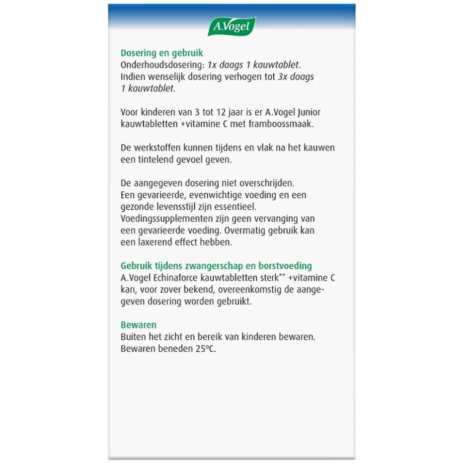 Clearance A.Vogel Echinaforce Sterk** + Vitamine C Kauwtabletten