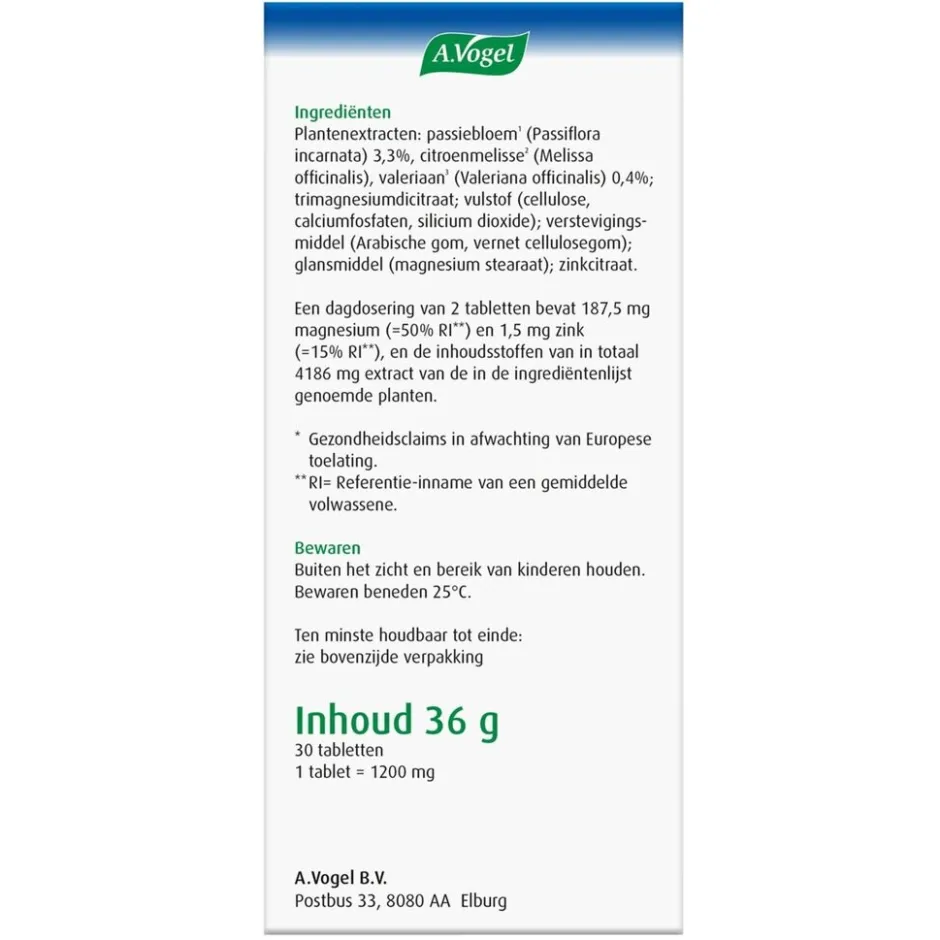 Hot A.Vogel Passiflora Stemmingswisselingen2* Rustgevende1* Tabletten