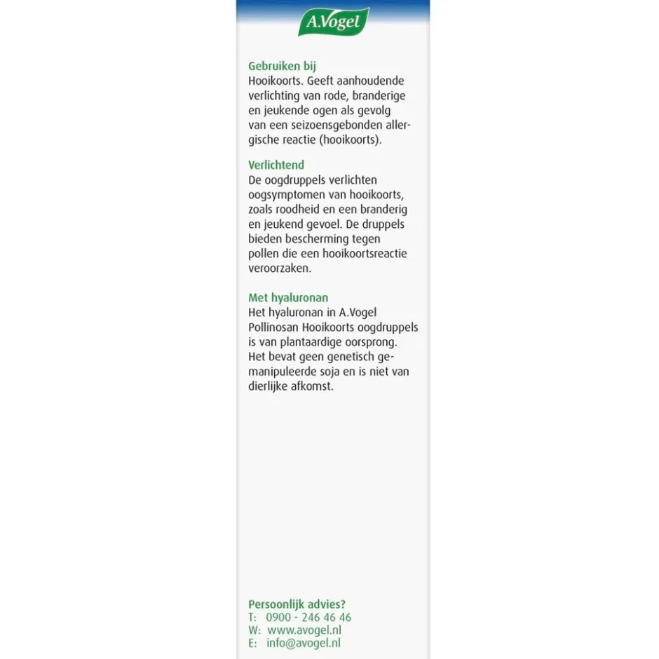 New A.Vogel Pollinosan Hooikoorts Oogdruppels