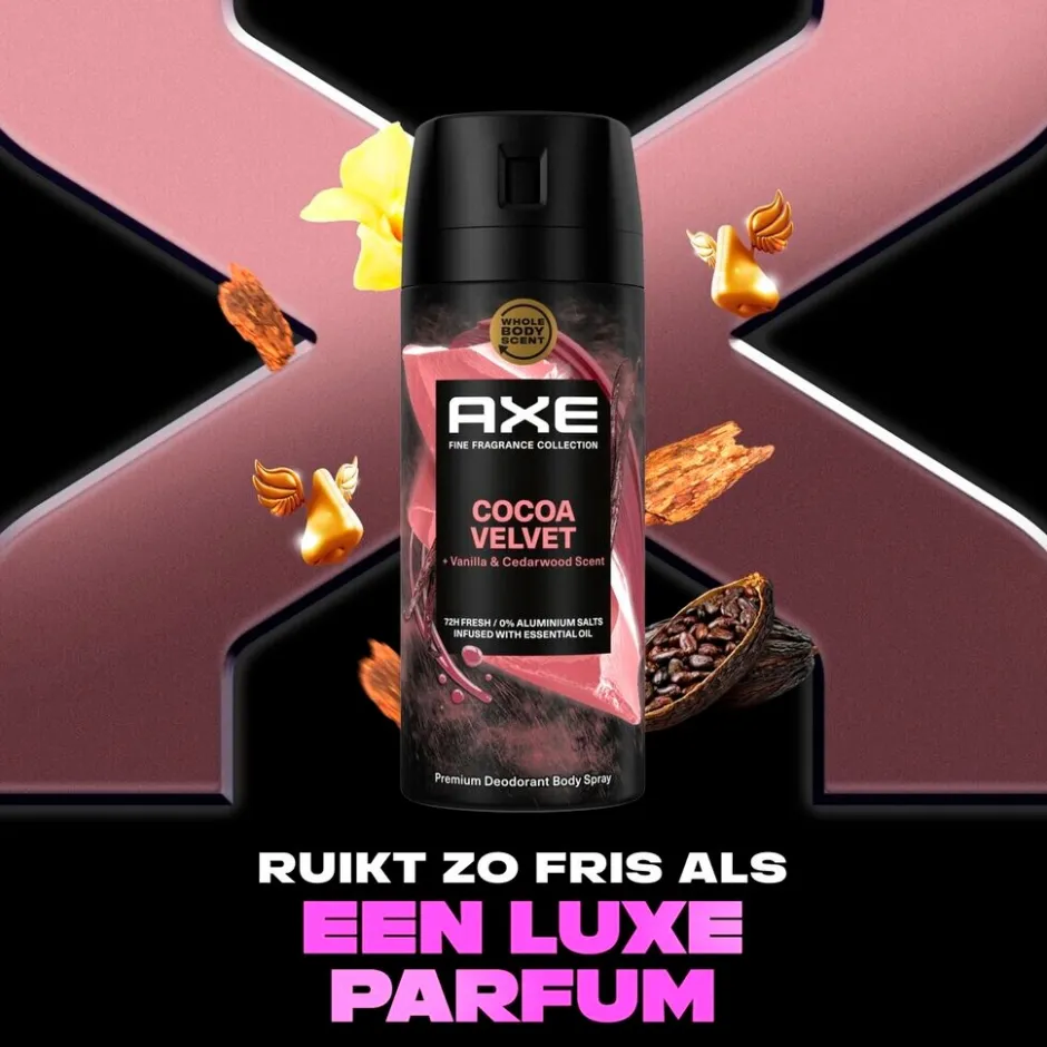Best Axe Fine Fragrance Cocoa Velvet Deodorant Bodyspray