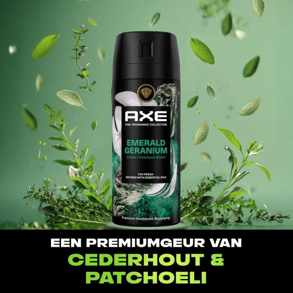 Clearance Axe Fine Fragrance Emerald Geranium Deodorant & Bodyspray
