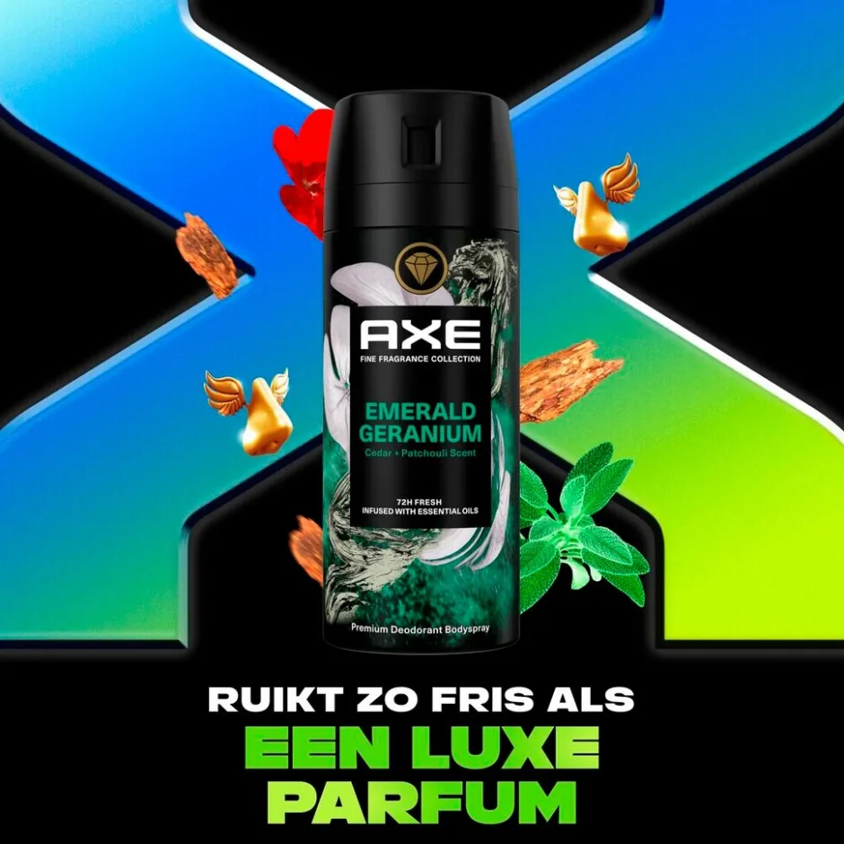 Clearance Axe Fine Fragrance Emerald Geranium Deodorant & Bodyspray