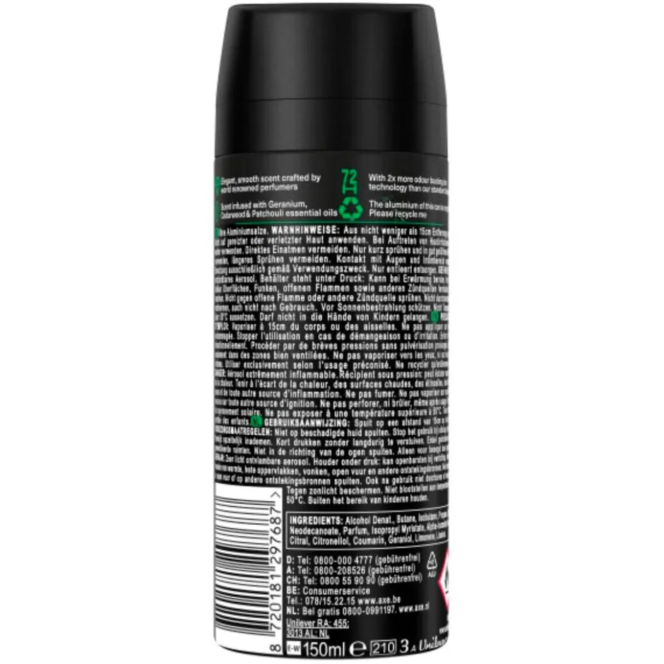 Clearance Axe Fine Fragrance Emerald Geranium Deodorant & Bodyspray