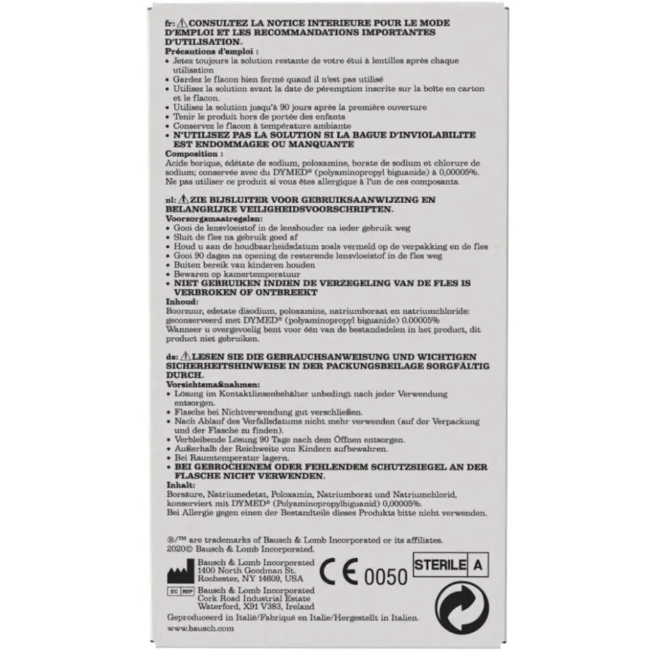 Outlet Bausch & Lomb ReNu MPS Sensitive Eyes Flightpack