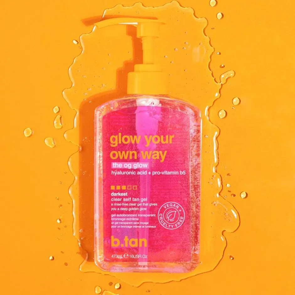 New B.TAN Glow Your Own Way The OG Glow Darkest Clear Self Tan Gel