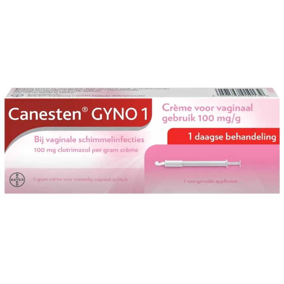 Clearance Canesten Gyno 1-Daagse Behandeling Crème bij Vaginale Schimmelinfecties