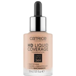 New Catrice HD 020 Rose Beige Liquid Coverage Foundation