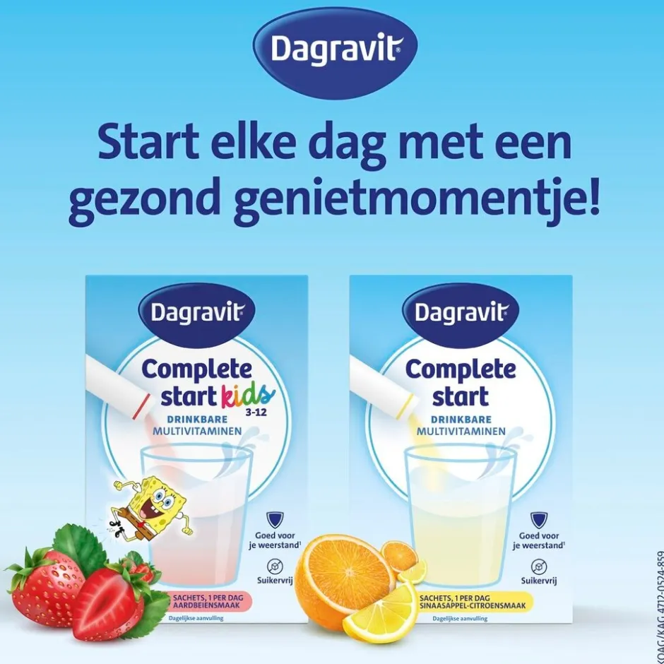 Online Dagravit Complete Start Kids 3-12 Drinkbare Multivitaminen Sachets
