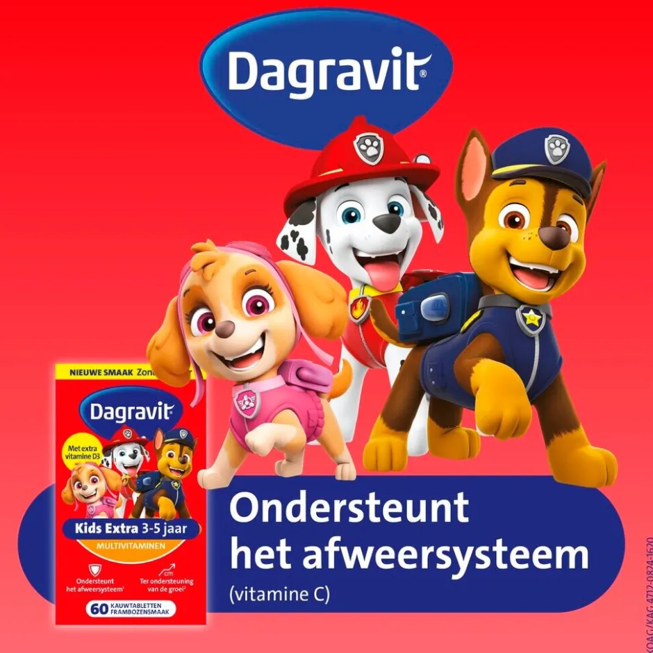 Discount Dagravit Kids-Xtra Paw Patrol 3-5 jaar Kauwtabletten