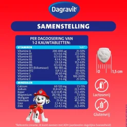 Discount Dagravit Kids-Xtra Paw Patrol 3-5 jaar Kauwtabletten