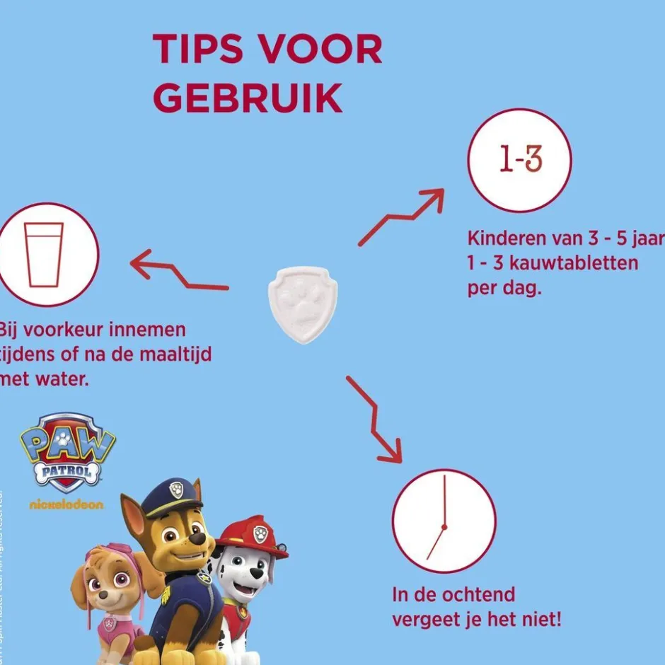 Discount Dagravit Kids-Xtra Paw Patrol 3-5 jaar Kauwtabletten