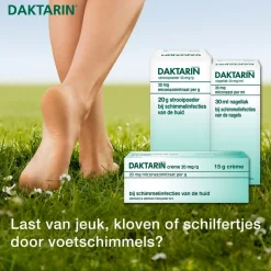 New Daktarin Miconazolnitraat 20mg/g Crème bij Schimmelinfecties