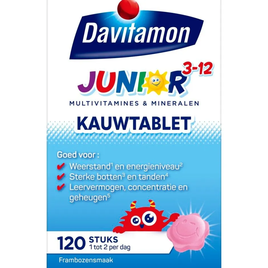 Discount Davitamon Junior 3+ Framboos Kauwtabletten