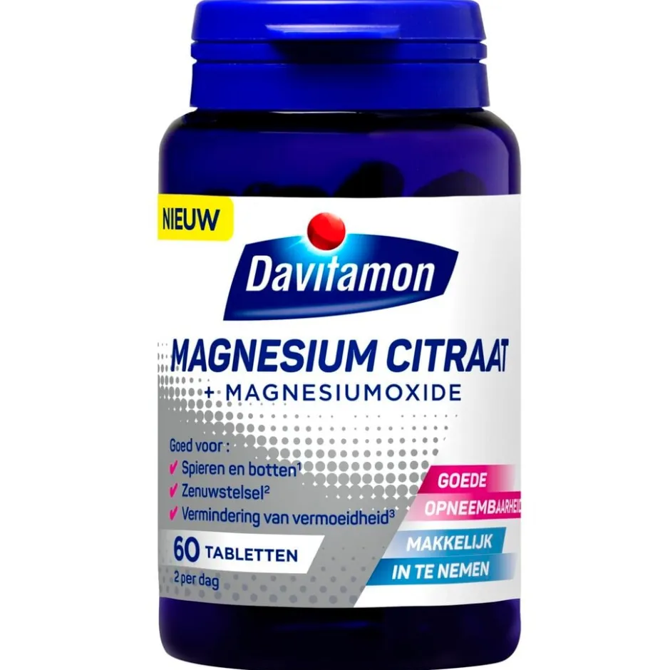 New Davitamon Magnesiumcitraat + Magnesiumoxide Tabletten