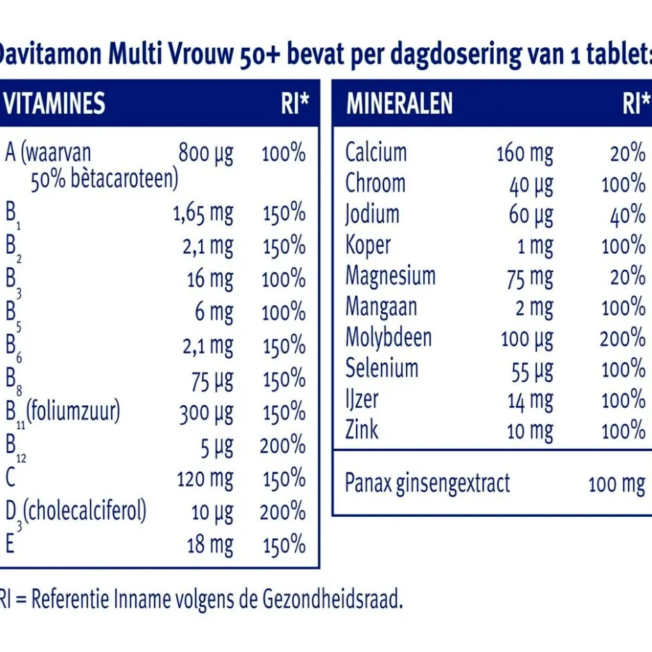 Clearance Davitamon Multi Vrouw 50+ Tabletten