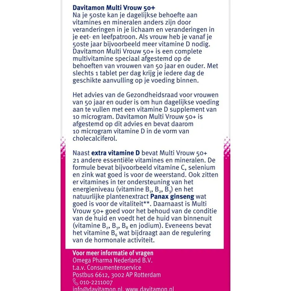 Clearance Davitamon Multi Vrouw 50+ Tabletten