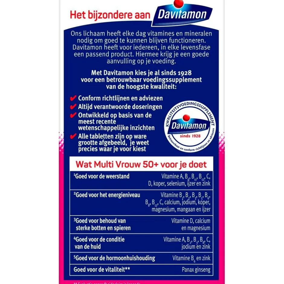 Clearance Davitamon Multi Vrouw 50+ Tabletten