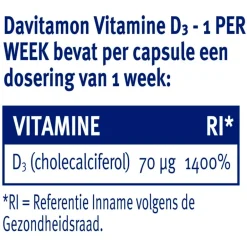 Best Davitamon Vitamine D3 1 Per Week Capsules