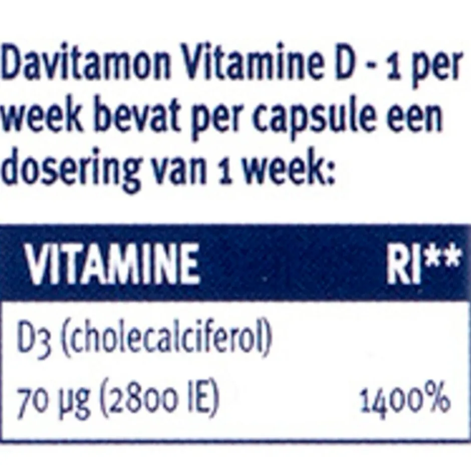 Best Davitamon Vitamine D3 1 Per Week Capsules
