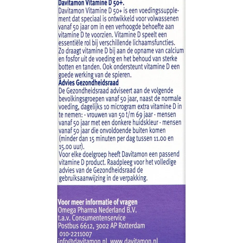 New Davitamon Vitamine D 50+ Smelttabletten