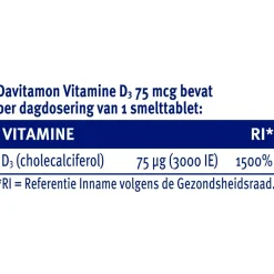 Online Davitamon Vitamine D3 75mcg Smelttabletten
