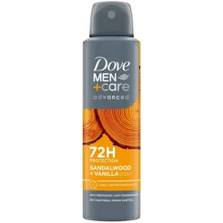 Hot Dove Men +Care Advanced Sandelwood + Vanilla Antitranspirant Spray