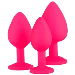 Discount EasyToys Siliconen Buttplug Set met Diamant