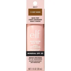 Discount ELF e.l.f. Halo Glow SPF50 14 Deep Warm Skin Tint