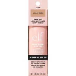 Sale ELF e.l.f. Halo Glow SPF50 6 Light Cool Skin Tint