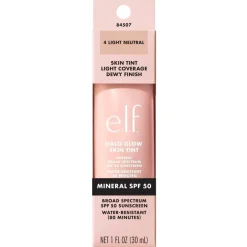 Clearance ELF e.l.f. Halo Glow SPF50 4 Light Neutral Skin Tint