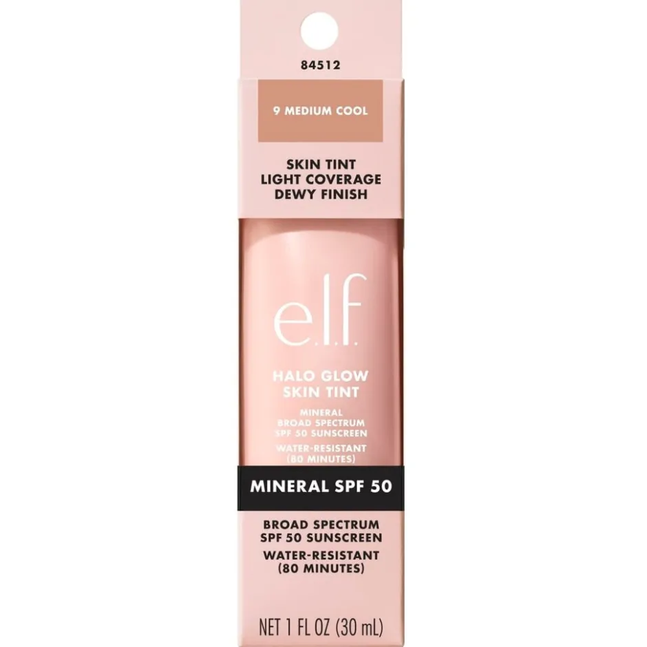 Sale ELF e.l.f. Halo Glow SPF50 9 Medium Cool Skin Tint