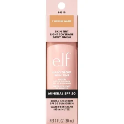 Clearance ELF e.l.f. Halo Glow SPF50 7 Medium Warm Skin Tint