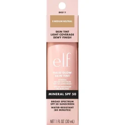 Discount ELF e.l.f. Halo Glow SPF50 8 Medium Neutral Skin Tint