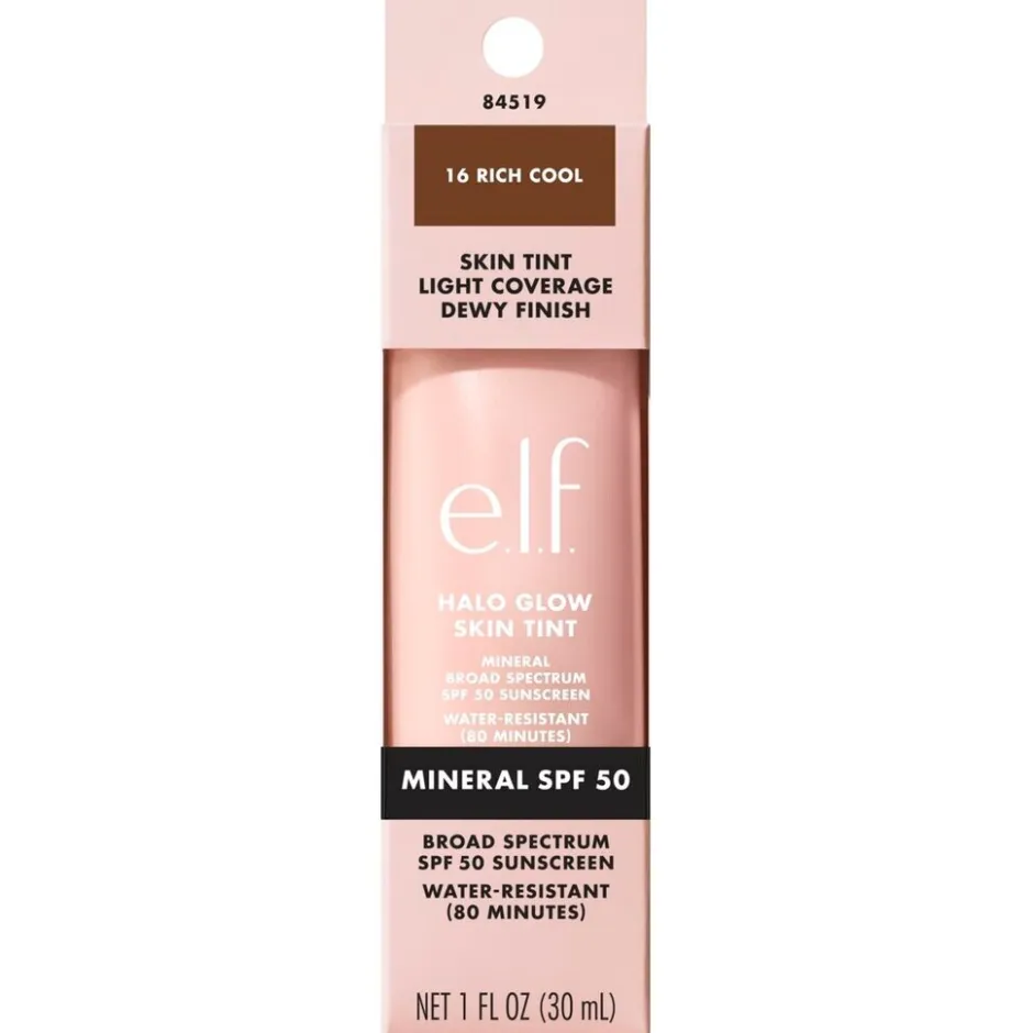 Hot ELF e.l.f. Halo Glow SPF50 16 Rich Cool Skin Tint