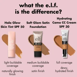 Clearance ELF e.l.f. Halo Glow SPF50 10 Tan Neutral Skin Tint