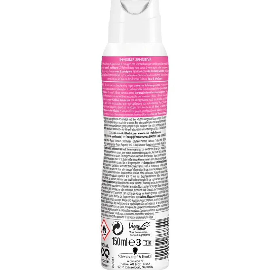 Online Fa Invisible Sensitive Antitranspirant Spray