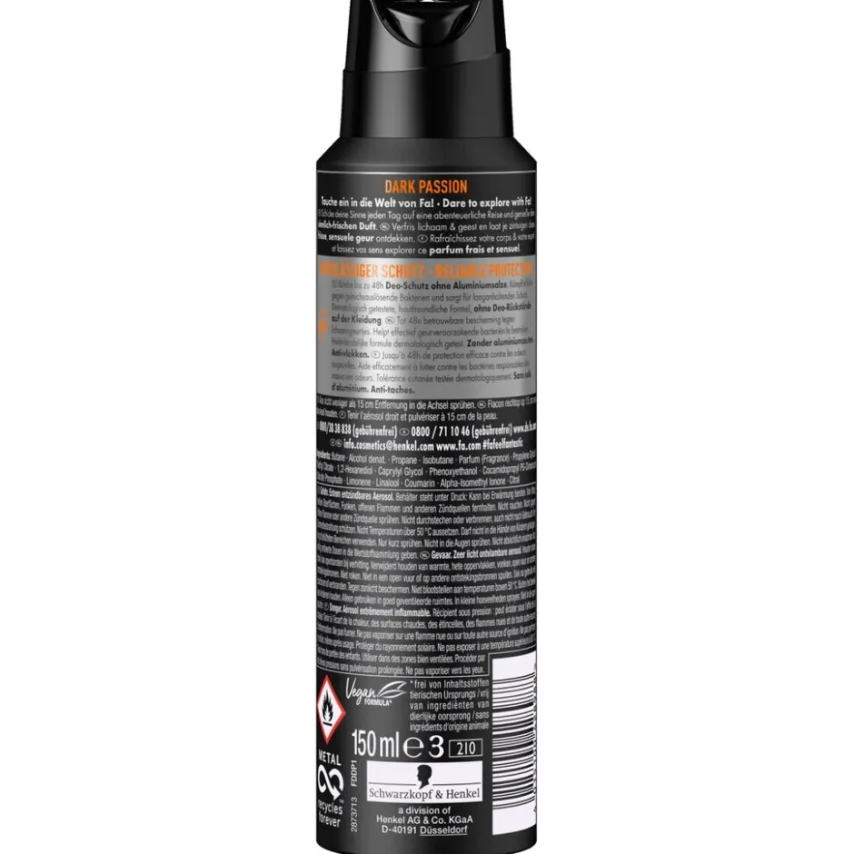 Hot Fa Men Dark Passion Deodorant & Body Spray
