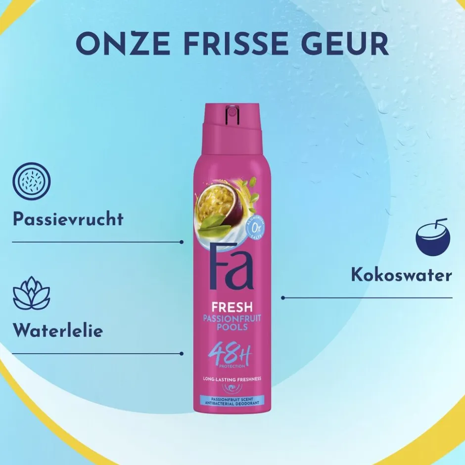 New Fa Passion Fruit Pools Deodorant Spray