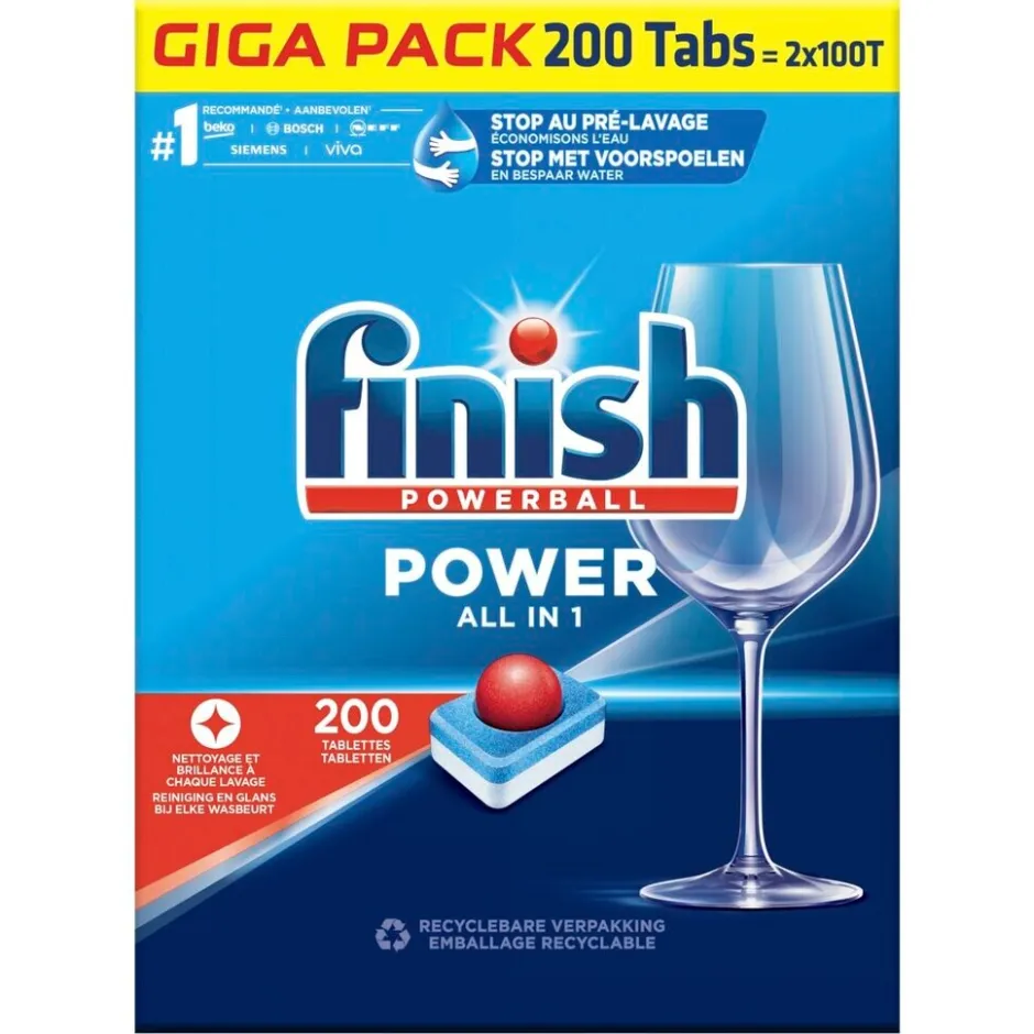 New Finish Powerball All-In-1 Vaatwastabletten