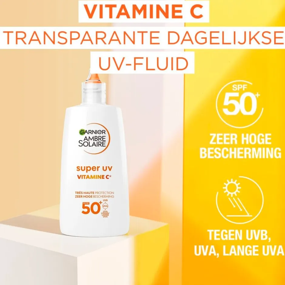 Sale Garnier Ambre Solaire Super Uv Vitamine C SPF50+ Anti-Pigmentvlekken Fluid