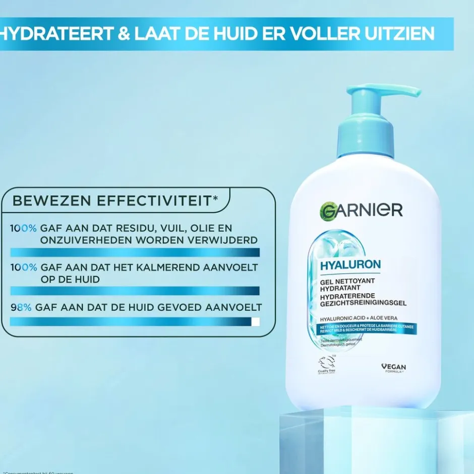 Garnier Skin Naturals Garnier Hyaluron+ Hydraterende Gezichtsreinigingsgel
