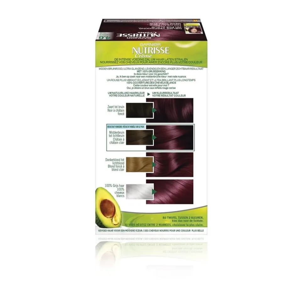 Sale Nutrisse Garnier Ultra Crème 4.6 Diep Rood Middenbruin Permanente Haarkleuring