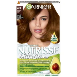 Outlet Nutrisse Garnier Ultra Crème 4.3 Goudbruin Permanente Haarkleuring