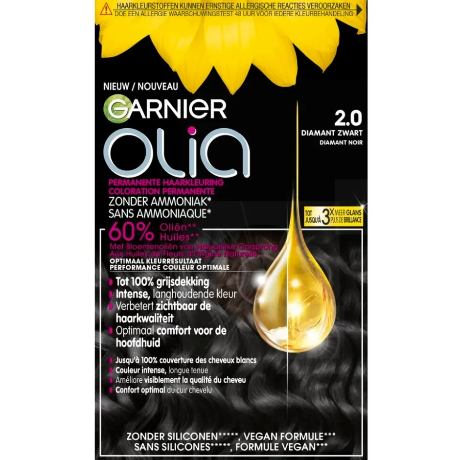 Best Olia Garnier 2.0 Diamant Zwart Permanente Haarkleuring