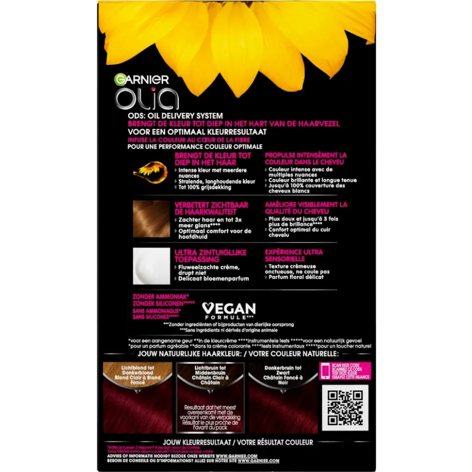 Hot Olia Garnier 4.62 Donker Granaatrood Permanente Haarkleuring