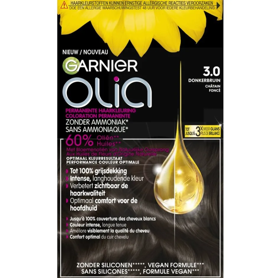 Outlet Olia Garnier 3 Donkerbruin Permanente Haarkleuring